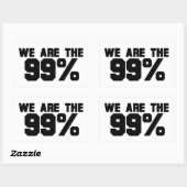 WIR SIND DIE 99 % RECHTECKIGER AUFKLEBER (Blatt)