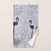 Wir sind die drei Flamingos-Wasserfarben Badhandtuch Set (Handtuch)