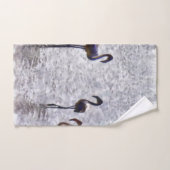 Wir sind die drei Flamingos-Wasserfarben Badhandtuch Set (Handtuch)