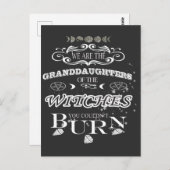 wir sind die Enkeltöchter des Hexenmeisters T - Sh Postkarte (Vorne/Hinten)