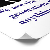 Wir sind die erste und letzte Generation - Klima C Poster (Ecke)