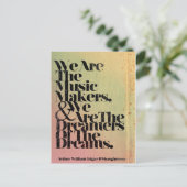 Wir sind die Musikherstellerpostkarte Postkarte (Stehend Vorderseite)