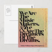 Wir sind die Musikherstellerpostkarte Postkarte (Vorne/Hinten)