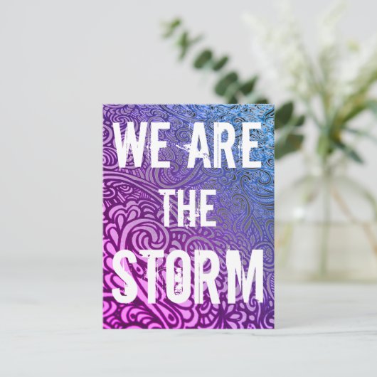 Wir sind die STORM Vielen Dank Postkarte (Stehend Vorderseite)