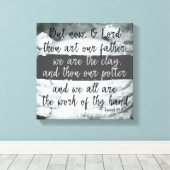 Wir sind die Tante; du bist die Potter-Schrift Leinwanddruck (Insitu (Holzboden))