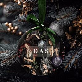 Wir sind die Töchter von Hexen, die man nicht bren Keramik Ornament