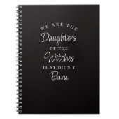 Wir sind die Töchter von Hexen, die man nicht bren Notizblock (Vorderseite)