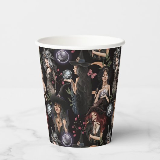 Wir sind die Töchter von Hexen, die man nicht bren Pappbecher (Rückseite)