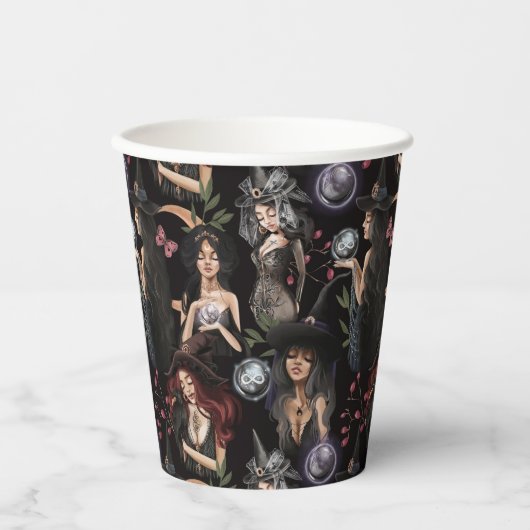 Wir sind die Töchter von Hexen, die man nicht bren Pappbecher (Vorderseite)