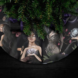 Wir sind die Töchter von Hexen, die man nicht bren Polyester Weihnachtsbaumdecke