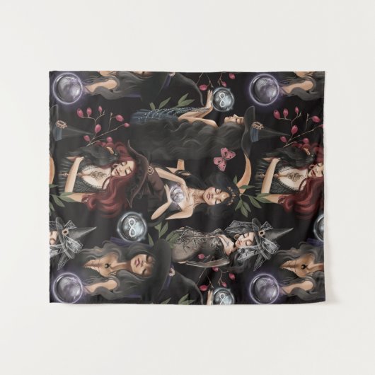 Wir sind die Töchter von Hexen, die man nicht bren Wandteppich (Vorderseite (Horizontal))