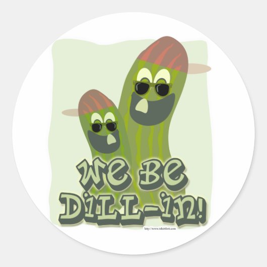 Wir sind Dill-ig! Runder Aufkleber (Vorderseite)