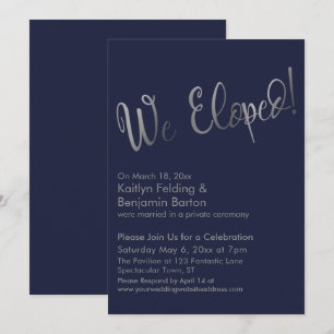 Wir sind durchgebrannt! Silber- und Navy-feier nac Einladung