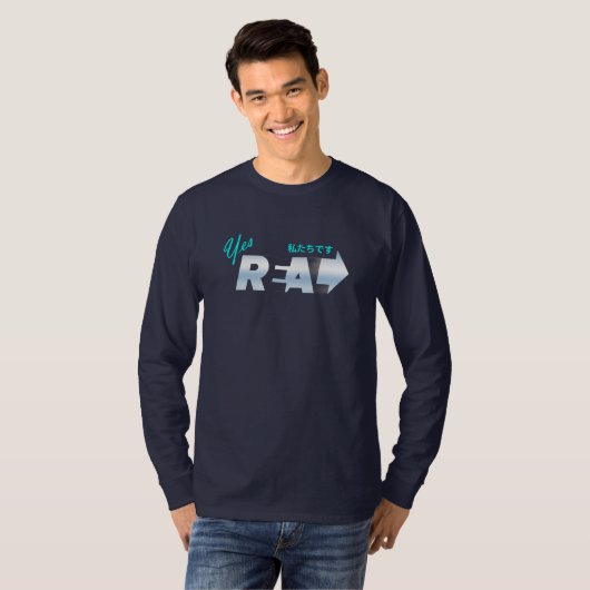 Wir sind Echt | Langes Herren T-Shirt (Vorne ganz)