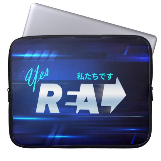 Wir sind echt | Laptop-Siebtasche 15" Laptopschutzhülle (Vorderseite)