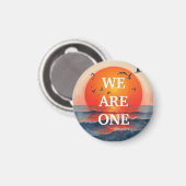 Wir sind ein A-Button-Magnet Magnet (Vorderseite/Rückseite)