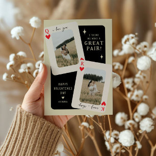 Wir sind ein großartiges Paar King/Queen Foto Vale Feiertagskarte