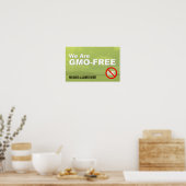Wir sind ein GVO-freies Fensterzeichen Poster (Küche)