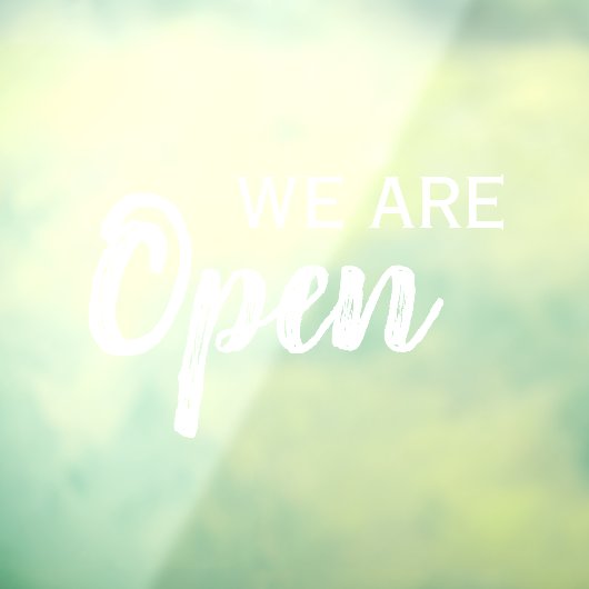 Wir sind ein offenes modernes, elegantes Minimalis Fensteraufkleber (Blatt 3)