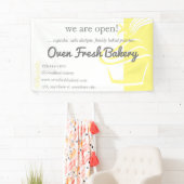 Wir sind ein Open-ellow-Cupcake-Bäckerei-Geschäft Banner (Insitu)
