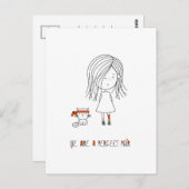 Wir sind ein perfektes Paar Niedlich und lustig Postkarte (Vorne/Hinten)