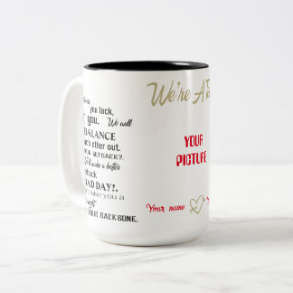 Wir sind ein Team, ein Geschenk zum Hochzeitstag, Zweifarbige Tasse
