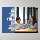 WIR SIND EIN TEAM Inspirierende Wandkunst für Büro Poster (Vorne)