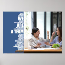 WIR SIND EIN TEAM Inspirierende Wandkunst für Büro