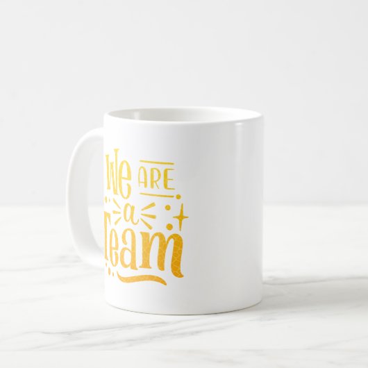 WIR SIND EIN TEAM KAFFEETASSE (Vorderseite Links)