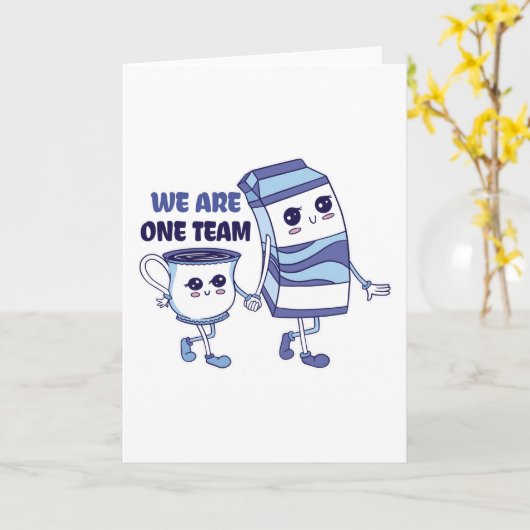 Wir sind ein Team Karte (Gelbe Blume)