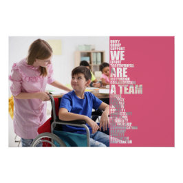 WIR SIND EIN TEAM Motivationsposter Poster