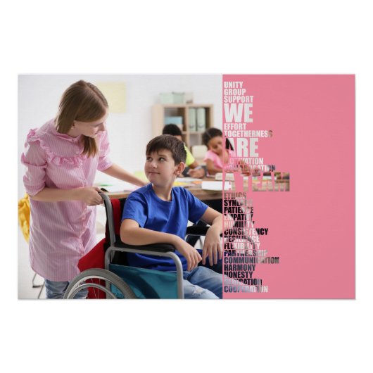 Wir sind ein Team Motivationsposter Poster (Vorderseite)