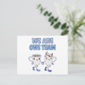 Wir sind ein Team Postkarte (Stehend Vorderseite)