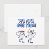 Wir sind ein Team Postkarte (Vorne/Hinten)