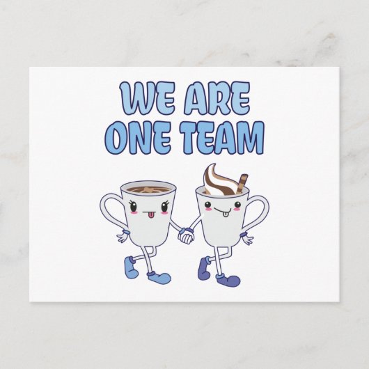 Wir sind ein Team Postkarte (Vorderseite)