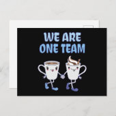 Wir sind ein Team Postkarte (Vorne/Hinten)