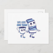 Wir sind ein Team Postkarte (Vorne/Hinten)