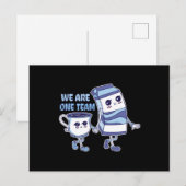 Wir sind ein Team Postkarte (Vorne/Hinten)