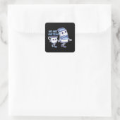 Wir sind ein Team Quadratischer Aufkleber (Tasche)