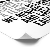 Wir sind ein Team, weil wir Respekt, Vertrauen und Poster (Ecke)