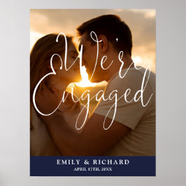 Wir sind ein Verlobtes Foto-Willkommenszeichen der Poster