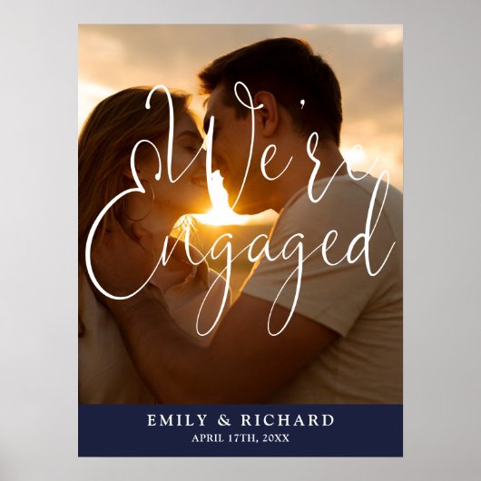 Wir sind ein Verlobtes Foto-Willkommenszeichen der Poster (Vorne)