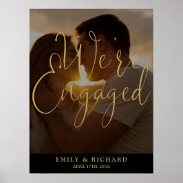 Wir sind ein Verlobtes Foto-Willkommenszeichen der Poster