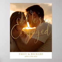 Wir sind ein Verlobtes Foto-Willkommenszeichen der Poster