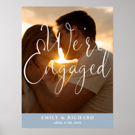 Wir sind ein Verlobtes Foto-Willkommenszeichen der Poster