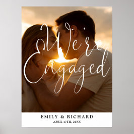 Wir sind ein Verlobtes Foto-Willkommenszeichen der Poster