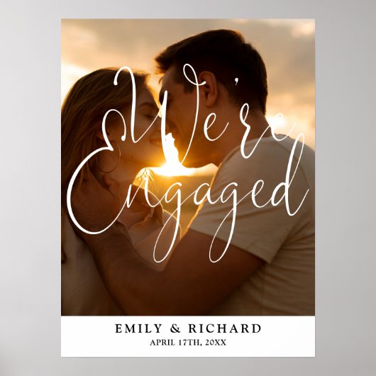 Wir sind ein Verlobtes Foto-Willkommenszeichen der Poster (Vorne)