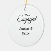 Wir sind ein verlobtes Paar, Name romantisch stilv Keramik Ornament (Links)