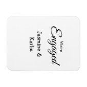 Wir sind ein verlobtes Paar, Name romantisch stilv Magnet (Horizontal)