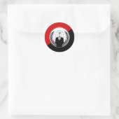 Wir sind eine anonyme anarchistische Fahne Runder Aufkleber (Tasche)